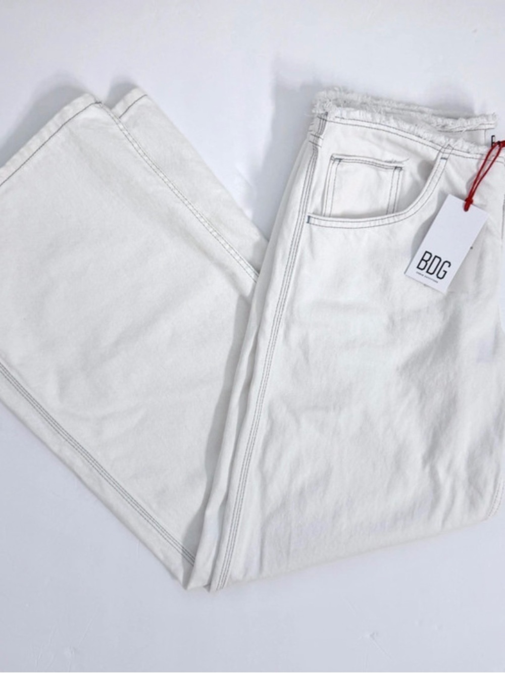 BDG Men's White Bootcut Jeans